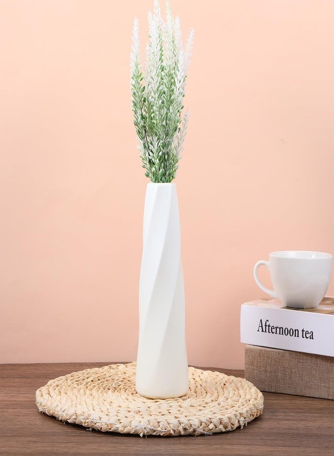 AojSup 10 Pack Small Plastic Vases for Flowers, White Vases for Centerpieces - Composite PP Material Unbreakable Floral Arrangement Containers for Wedding Party Home Decor (8 x 2.9 Inches) - Image 4